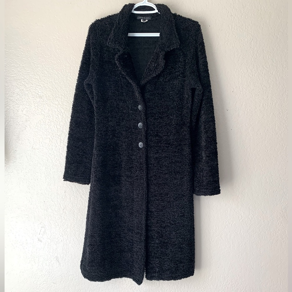Dance In Paris Vintage Fleece Mob Wife Indie Long Jacket Size L